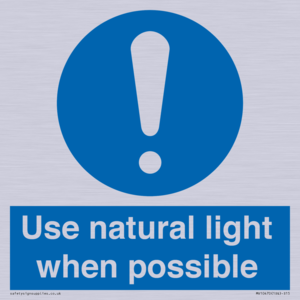 Use natural light when possible